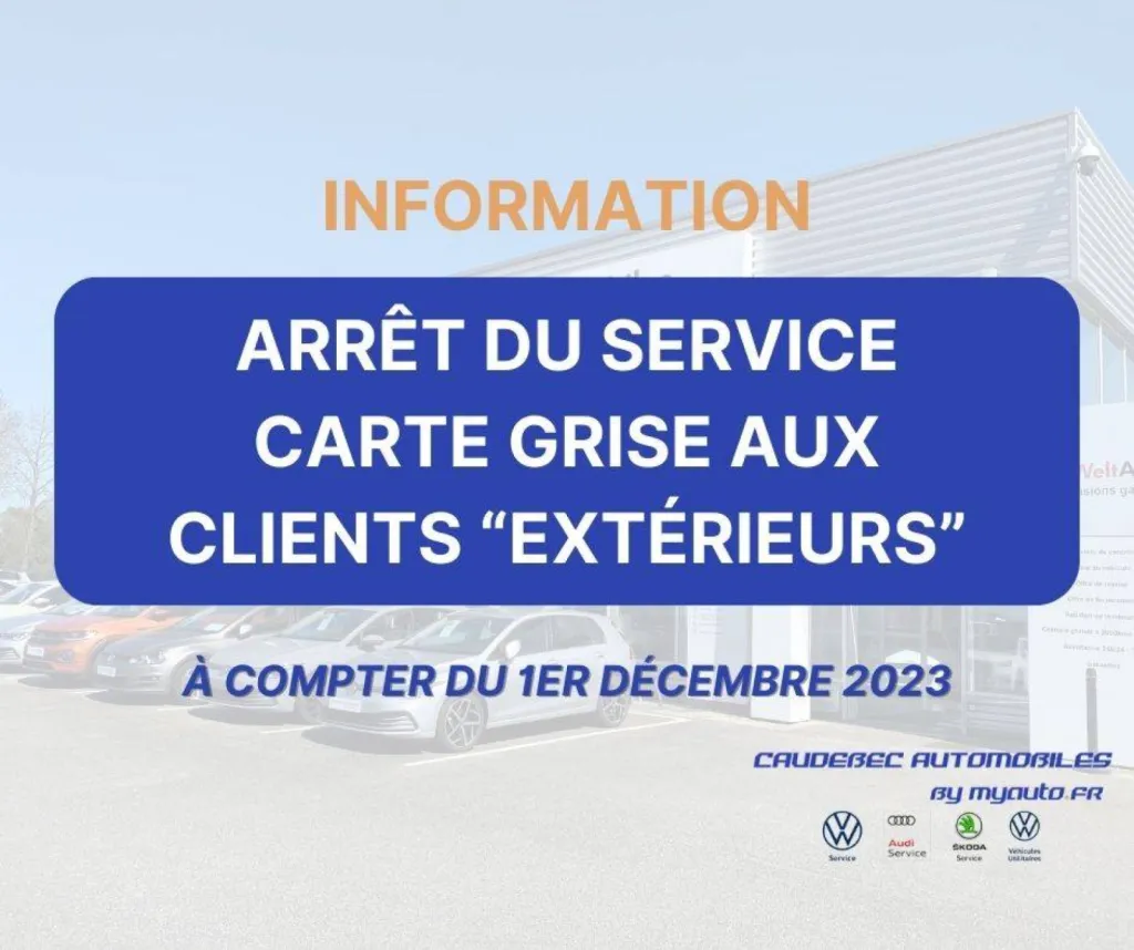 Arrêt service carte grise