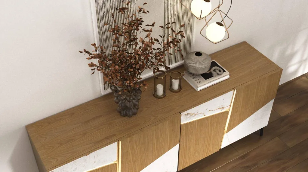 bahut 4 portes avec bois et mélange laque hyères près de nice