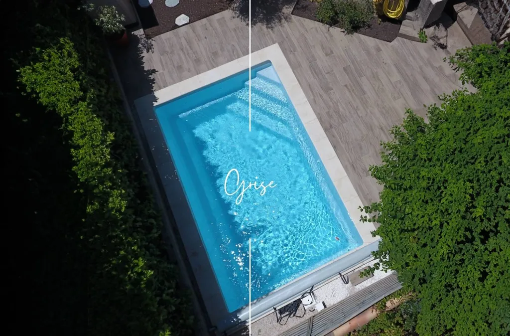 Piscine coque polyester couleur Grise à Cuers