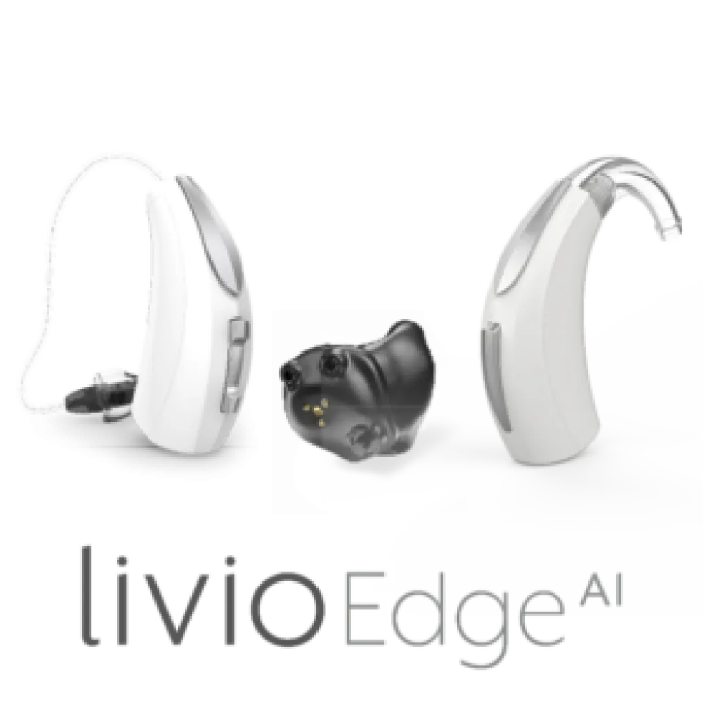 Livio Edge AI de Starkey : aide auditive rechargeable intra-auriculaires et contours d'oreille avec suivi de bien-être cérébral et corporel et l’intelligence artificielle
