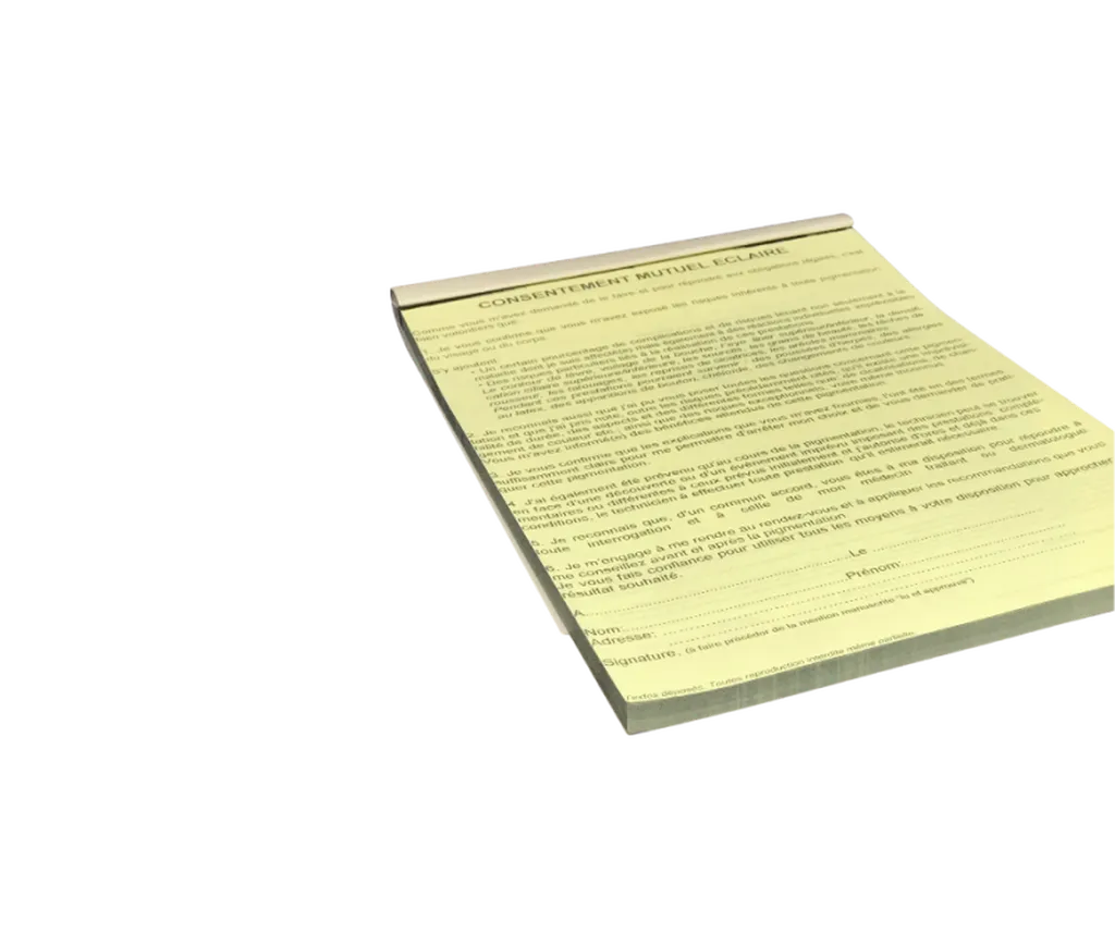 Fiche de consentement pour les prestations avec effraction cutané