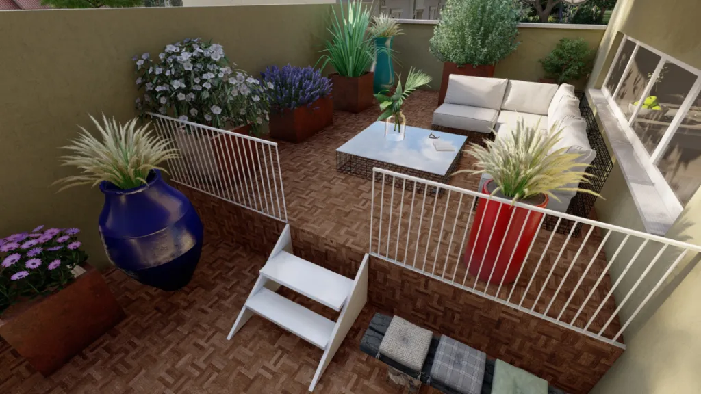 Aménagement d'une terrasse en résidence