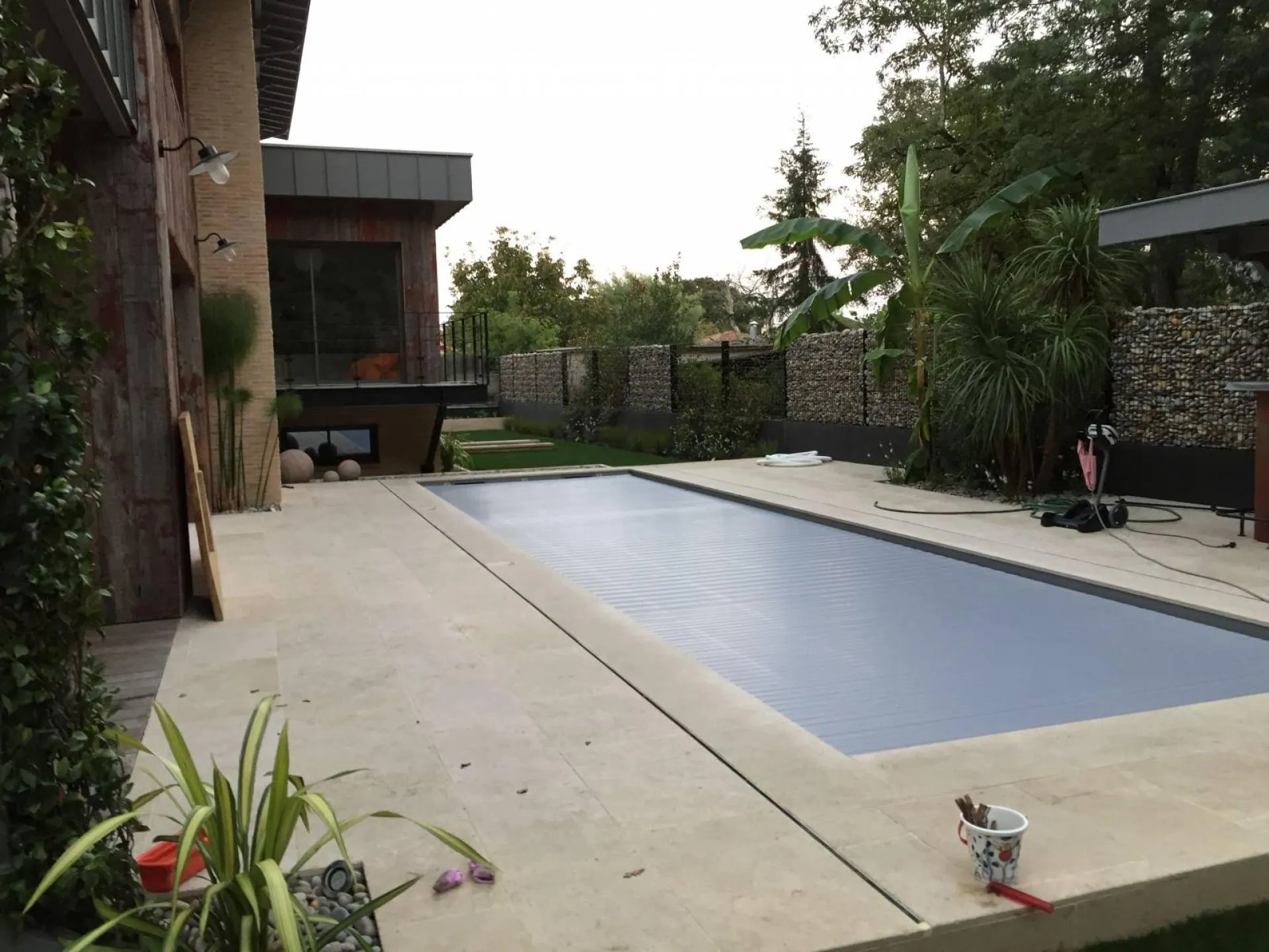 POSE DE MARGELLES ET DALLAGE À ANDERNOS-LES-BAINS SUR LE BASSIN D'ARCACHON