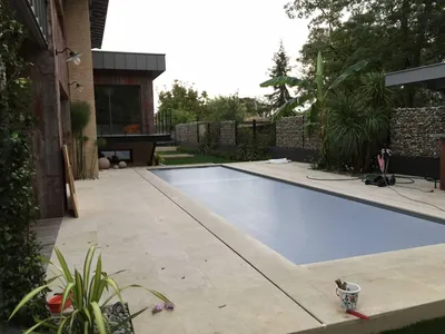 POSE DE MARGELLES ET DALLAGE À ANDERNOS-LES-BAINS SUR LE BASSIN D'ARCACHON