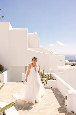 mariage sur terrasse à santorin