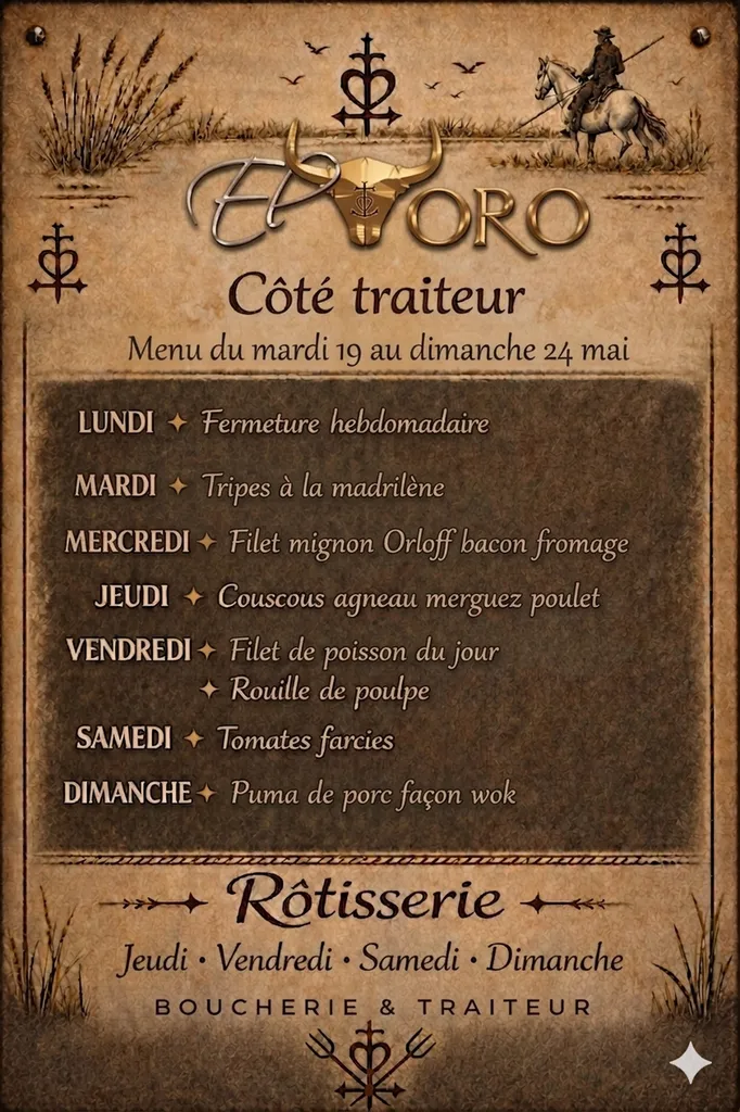 Menu de la semaine