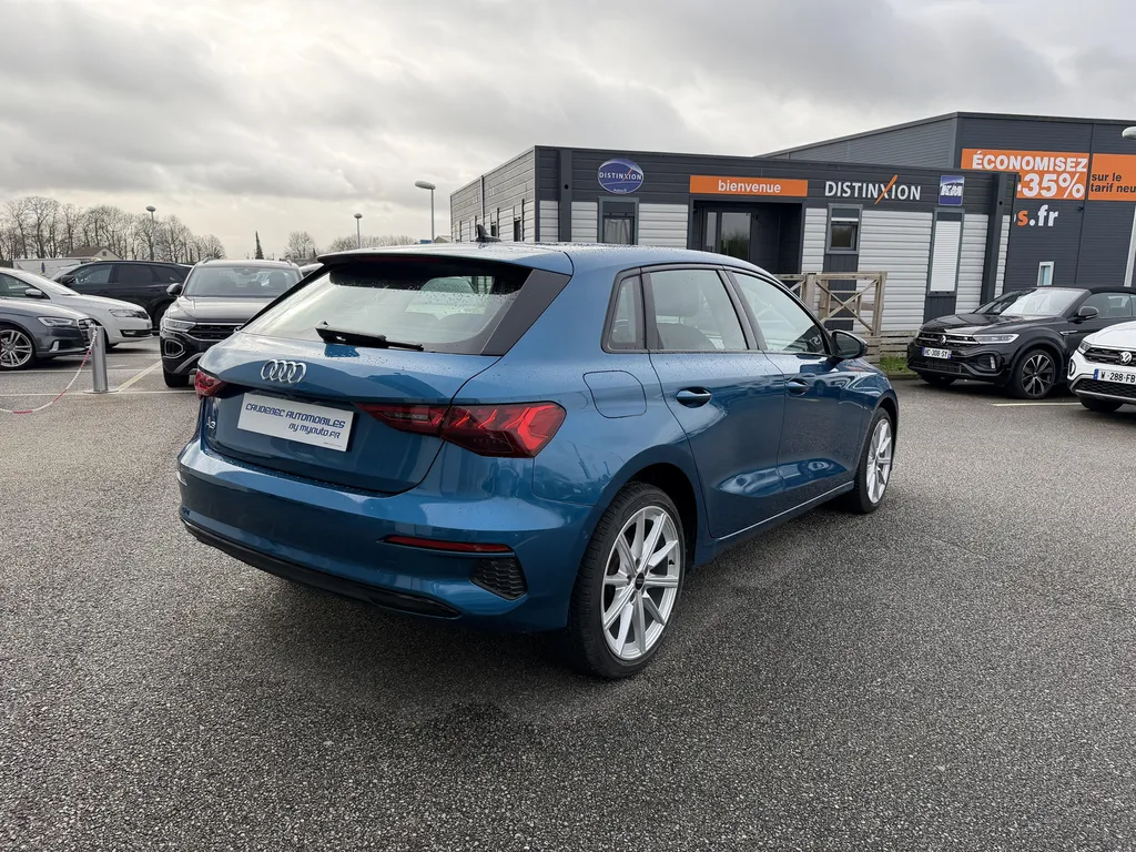 Audi A3 Sportback hybride occasion proche Rouen : Berline premium 204 ch disponible chez votre concessionnaire à La Frénaye, Seine-Maritime