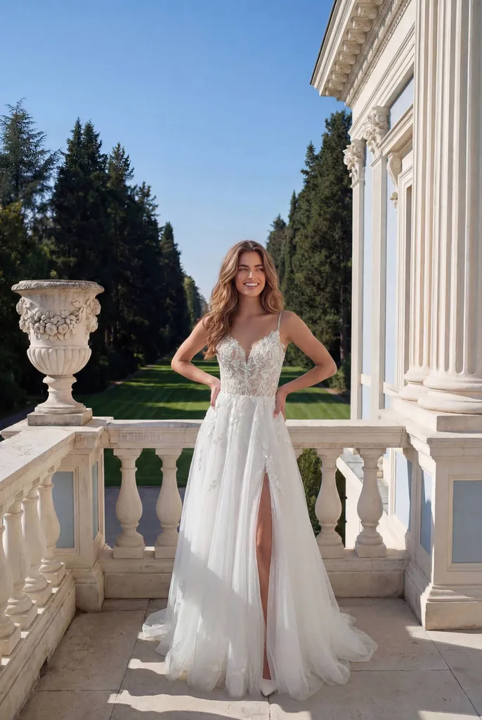 Robe de mariée bohème dos nu et fente à Toulon