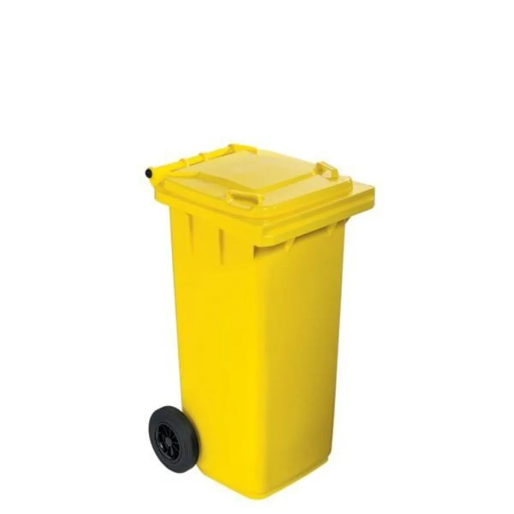 conteneur poubelle jaune 120 litres