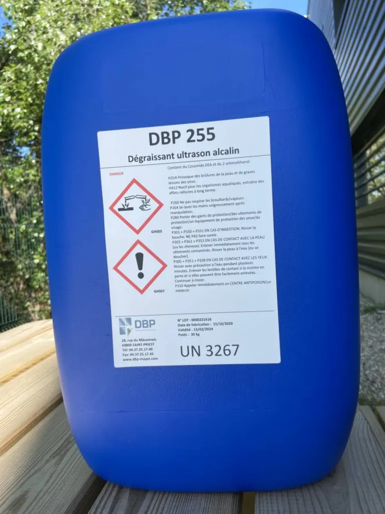 DBP 255 - Dégraissant alcalin spécial bain à ultra-son - Maine-et-loire (49)