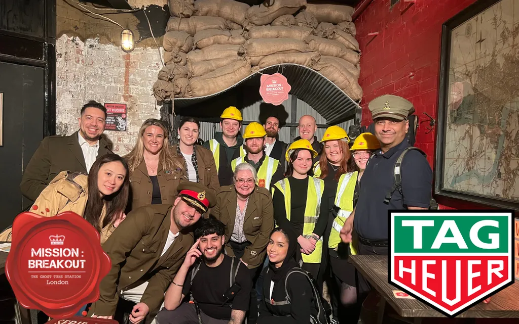 Tag Heur luxury watch company at team building escape room