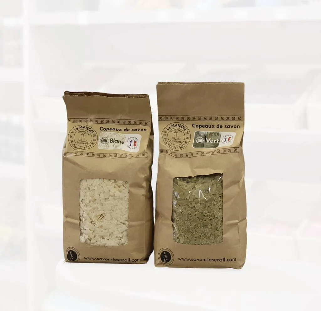 Savon de Marseille copeaux authentiques fabriqués à Marseille France