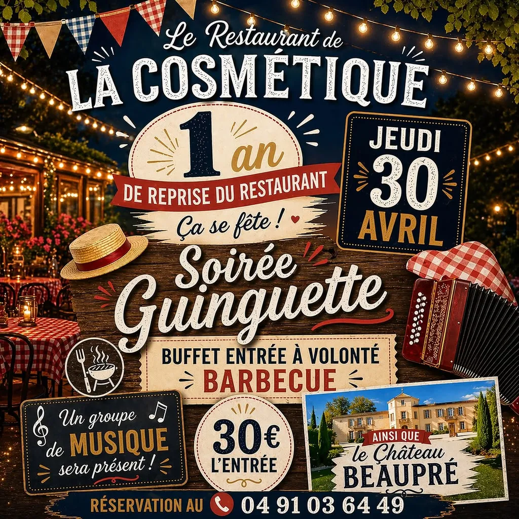 Rejoindre une soirée guinguette avec barbecue et musique live chaque troisième jeudi du mois dans un patio végétalisé à Marseille