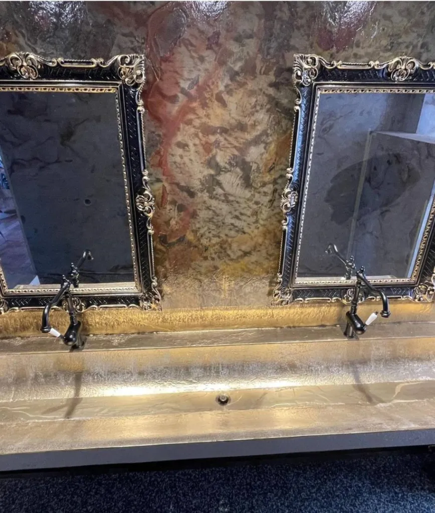  Feuille de Pierre, patine feuille d’or, resine Crystal TERRE DU MONDE