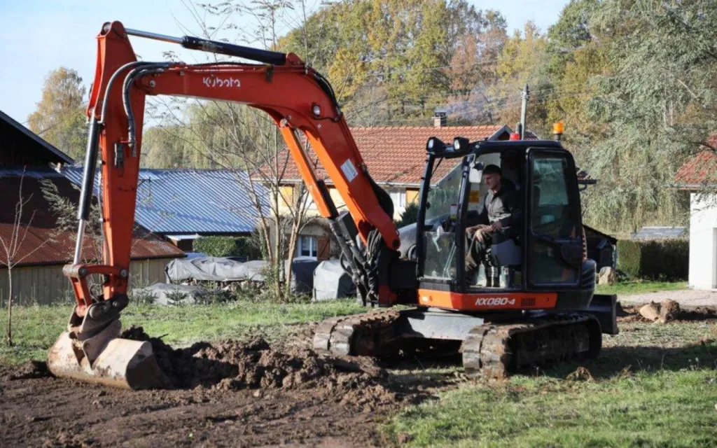Entreprise pour un terrassement de terrain à Haguenau dans le nord du Bas-Rhin