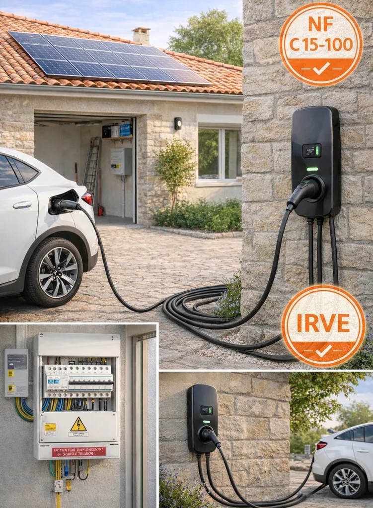 Conformité Électrique en Gironde pour la pose de votre borne de recharge à domicile pour tous véhicules : tesla, Mercedes, Ford, Cupra, Skoda, Renault….