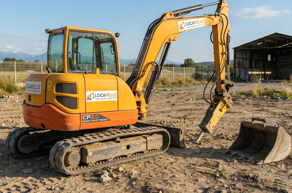 Location de pelle et minipelle pour travaux de démolition intérieure à Pau