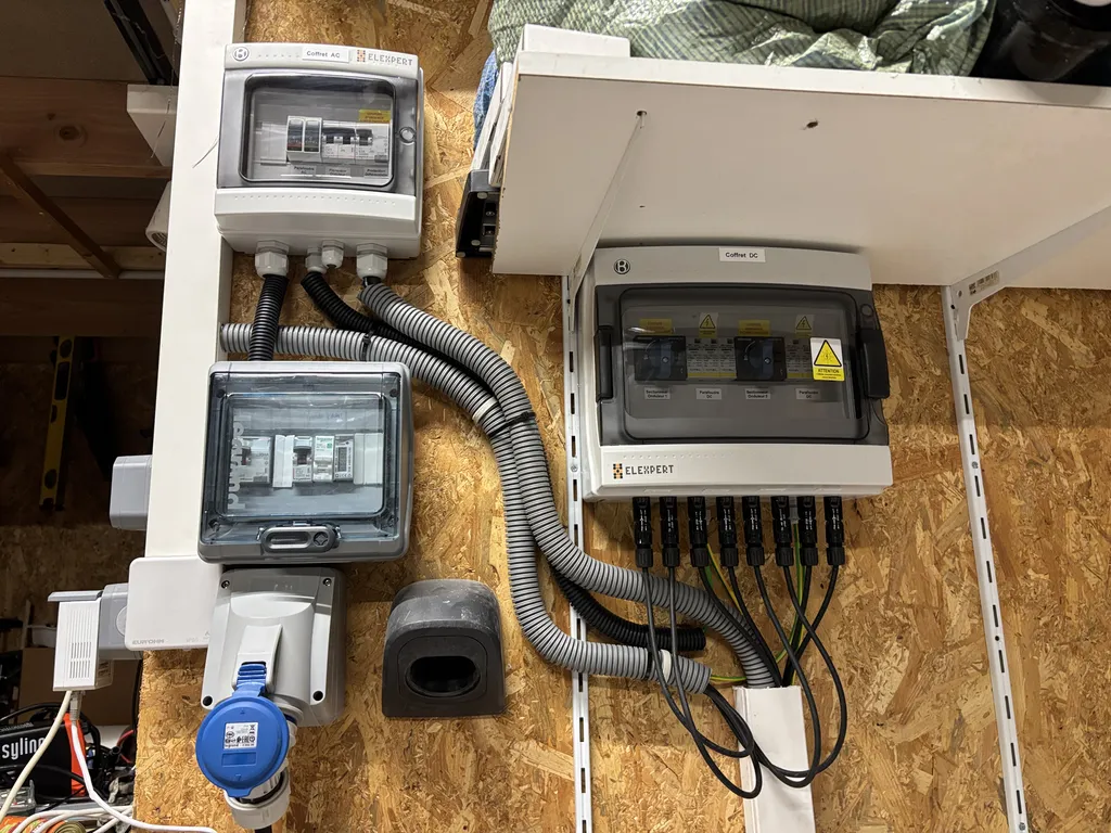 Coffret électrique pour panneaux photovoltaïques à Noves