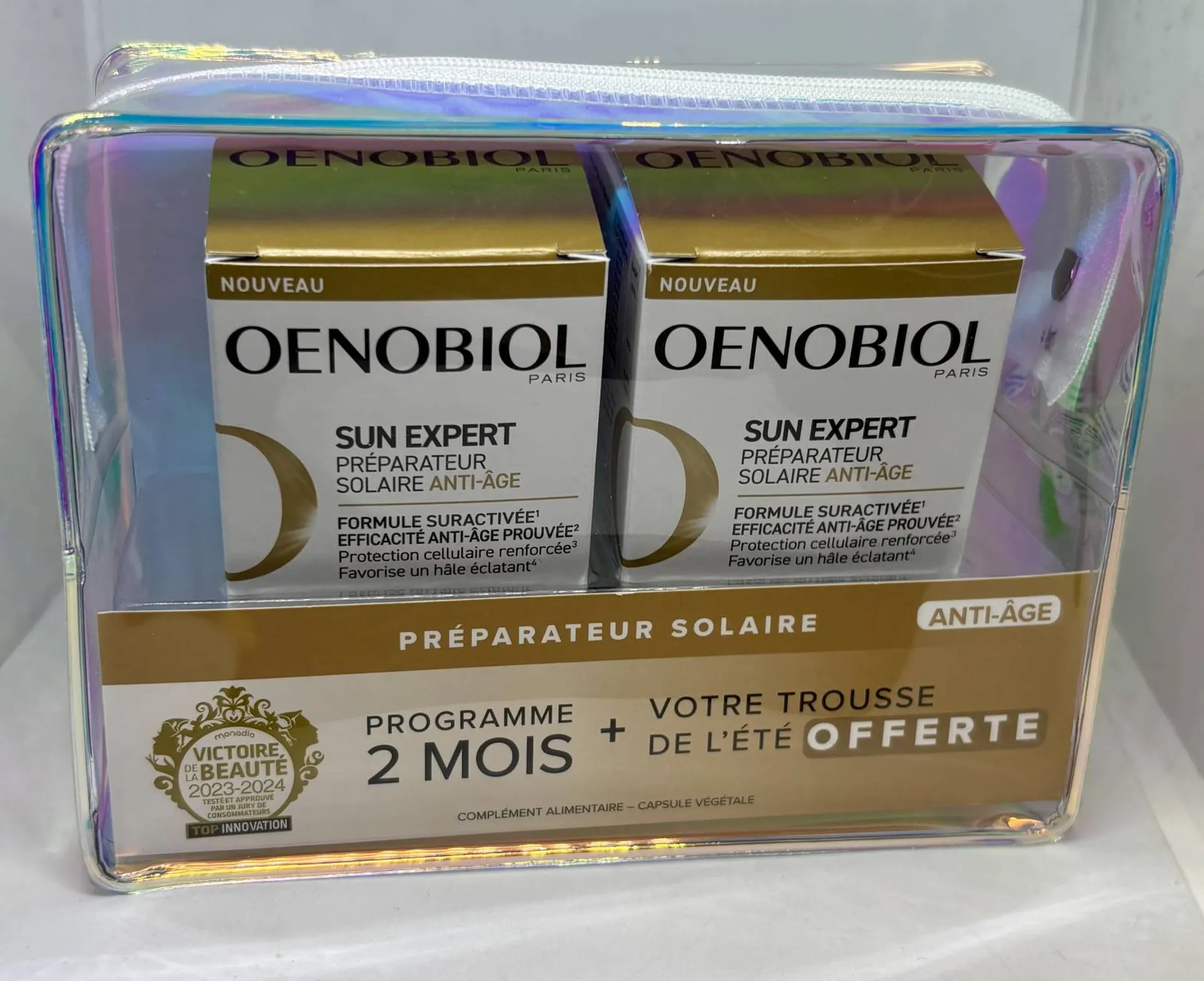 Préparateur solaire anti-âge + trousse offerte 