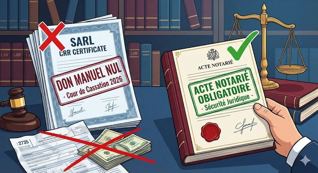 Parts de SARL : Pourquoi le don manuel est officiellement nul en 2026 , l'acte notarié est indispensable