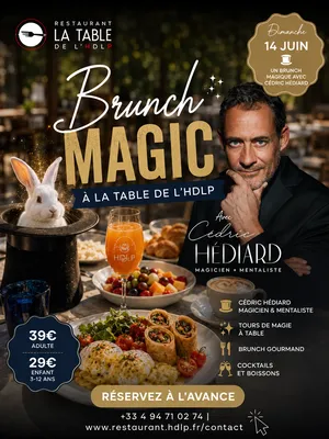 Brunch Magic le dimanche 14 juin à la Table de L'HDLP de Bormes Les Mimosas