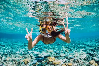 Snorkelling in the crystal-clear waters of the Calanques National Park with L'Eden Boat