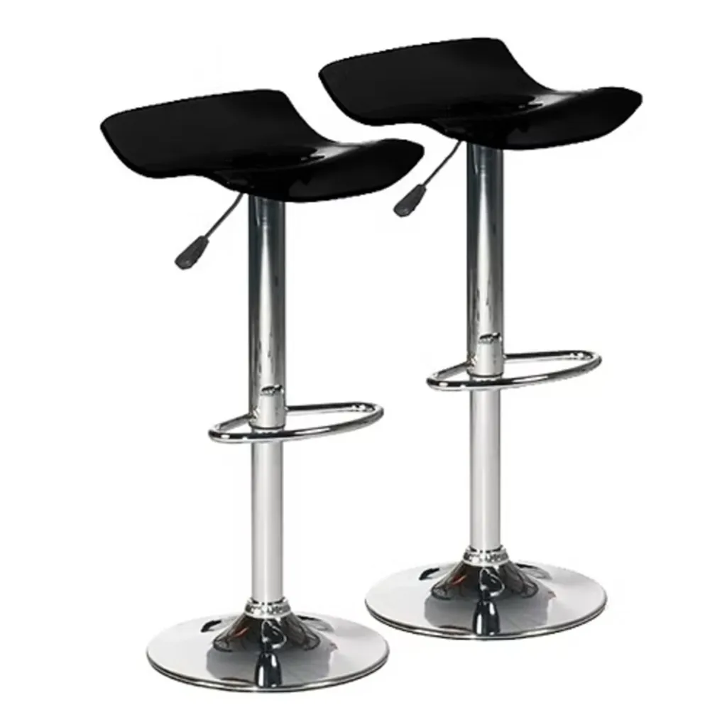 LOT DE 2 CHAISES DE BAR SANS DOSSIER