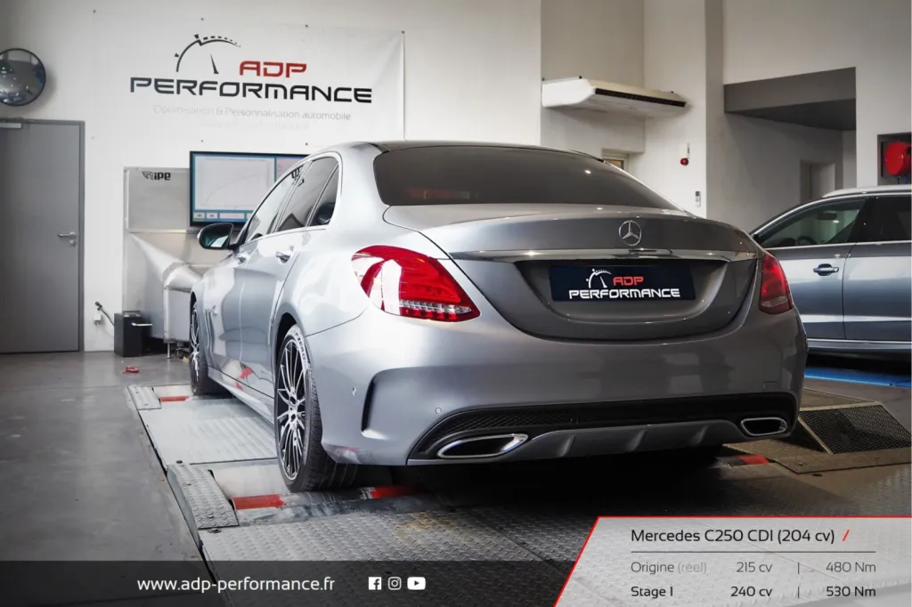 Reprogrammation moteur Nice - Mercedes Classe C 250 CDI 204cv - ADP Performance