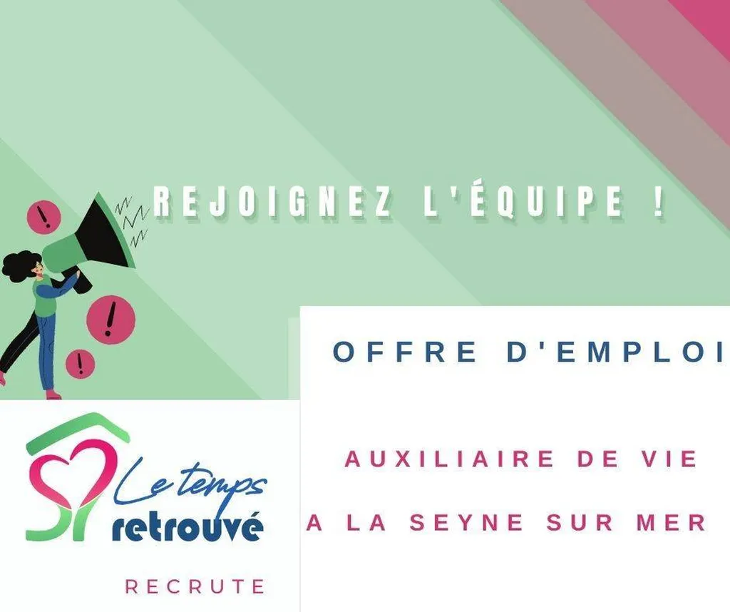 Offre emploi auxiliaire de vie à La Seyne sur mer et alentours 