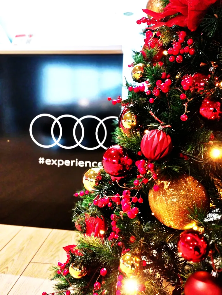 Sapin décoré pour une concession AUDI à Saint Fons