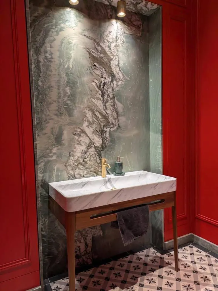 niche de toilette en Quartzite Cristal Bali