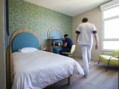 reportage photohraphique établissement de soins chambre