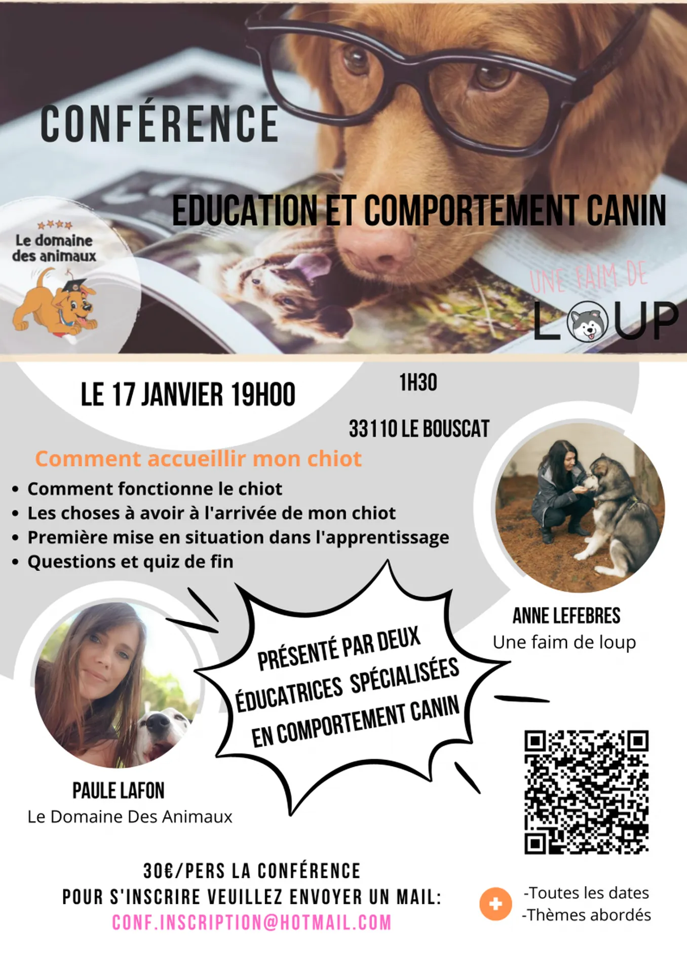 conférence sur le comportement canin bordeaux