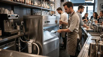 Installation de machines à glace paillette ou pilée pour bars et poissonneries à Toulon