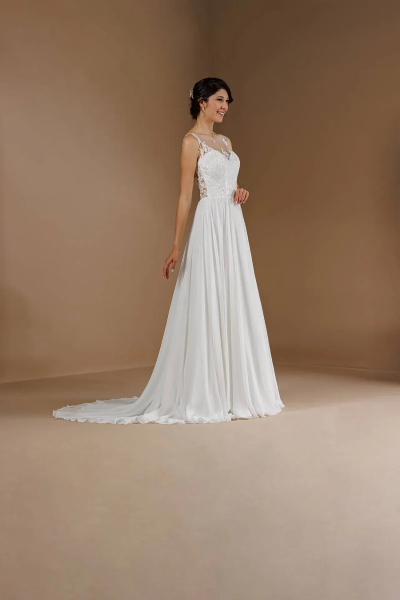 robe de mariée en mousseline proche de Cassis 