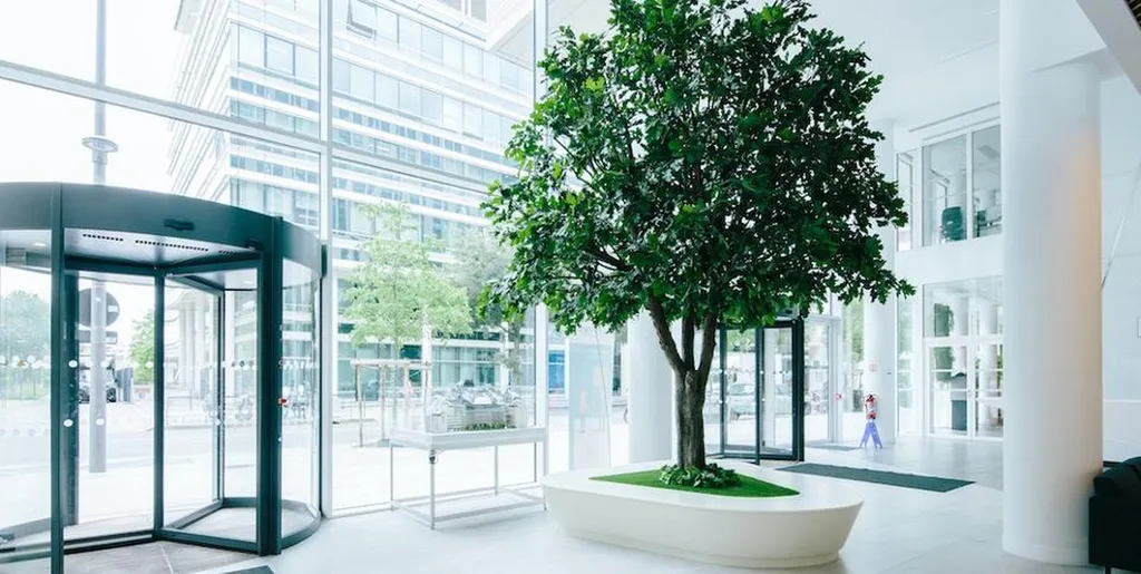 Arbre artificiel et semi-naturel – design végétal réaliste sans entretien à Toulon, Région PACA pour bureaux, accueil et espaces professionnels végétalisés