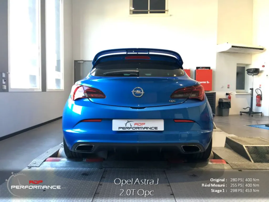 Mesure de performances, puissance et couple, Opel Astra OPC