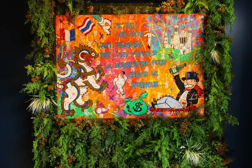 Mur vegetal avec tableau intégre à lyon 