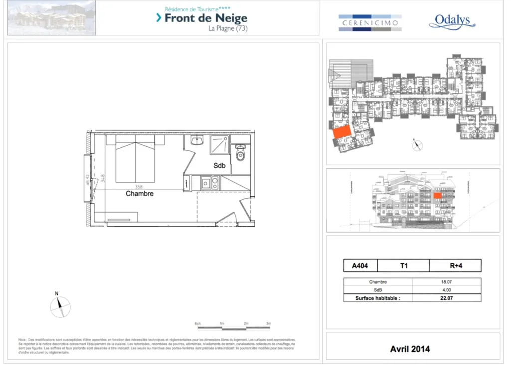 Appartement T1 n° A404