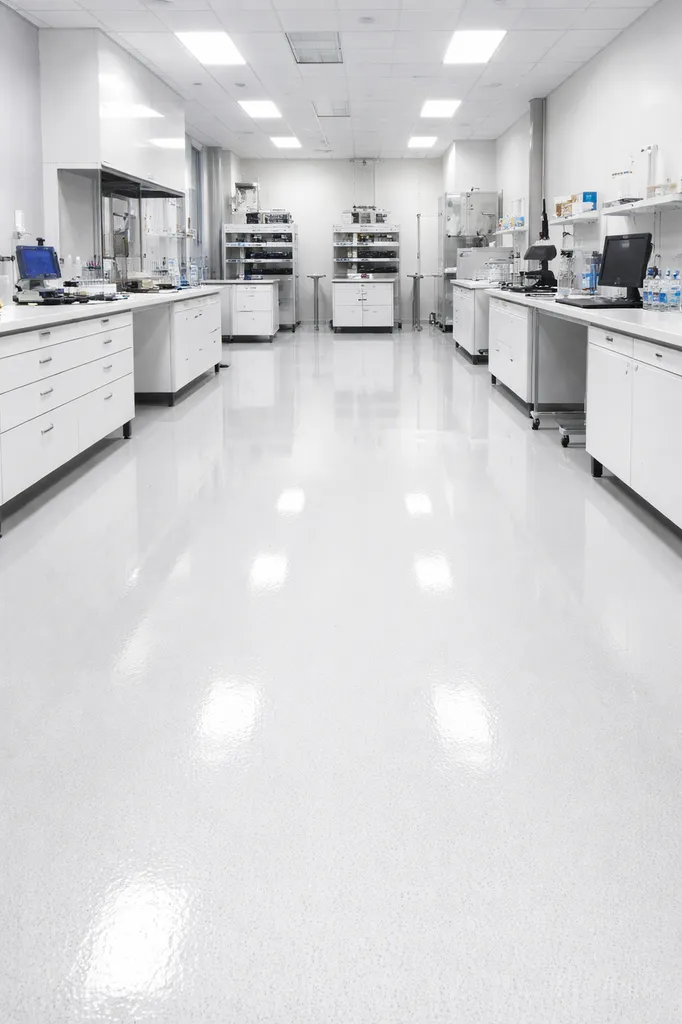 Installation professionnelle de résine époxy SIKA technique haute performance dans un laboratoire situé à Villenave-d’Ornon, à proximité immédiate de Talence, en Gironde