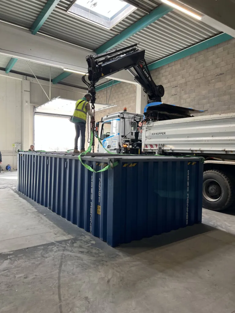 Pose de piscine container pour une maison à Souffelweyersheim dans le Bas-Rhin CLK