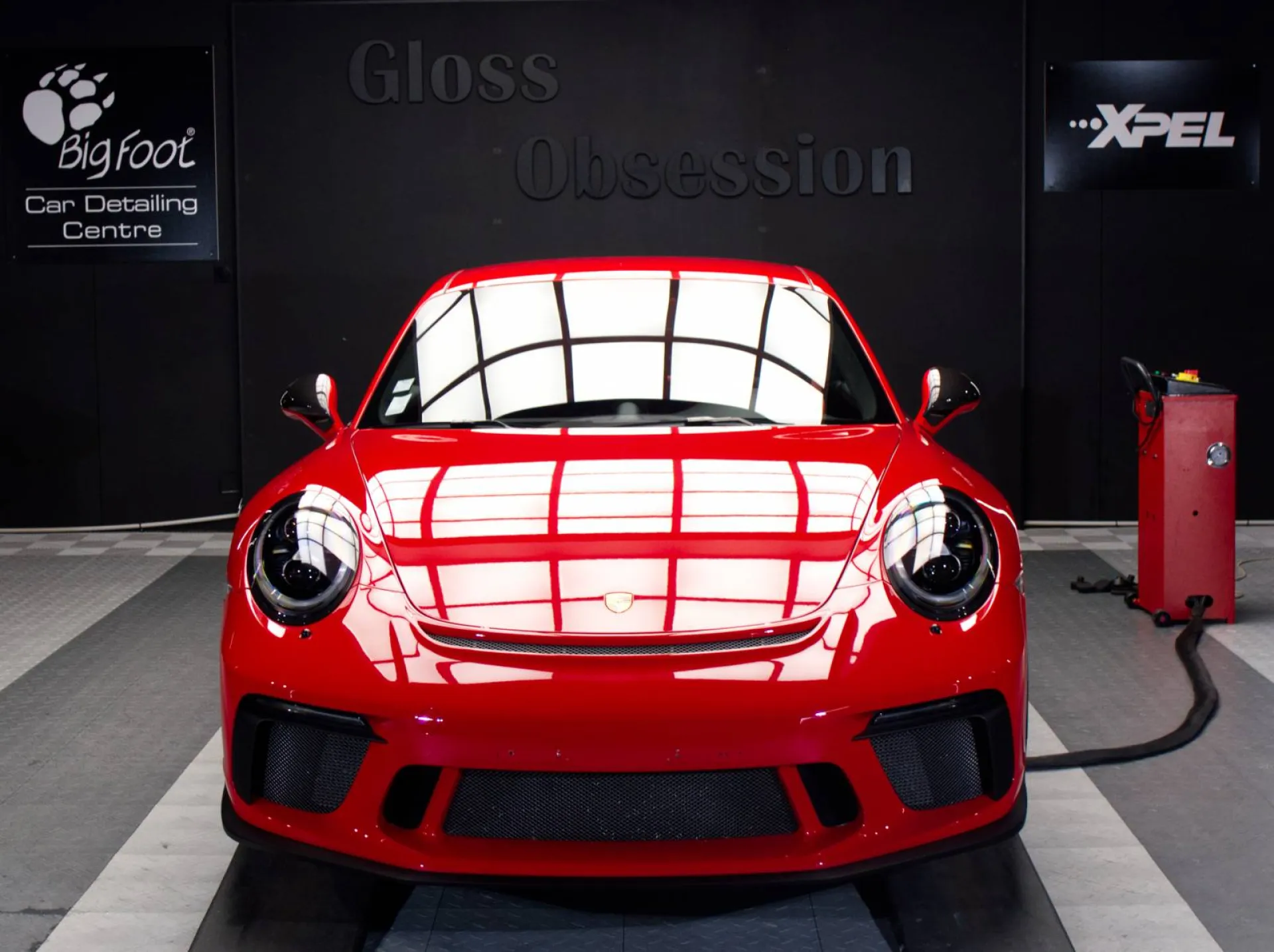Porsche 911 991 GT3 protégée avec film de protection PPF XPEL pour un client à Lorient.