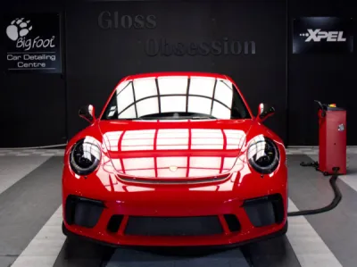 Porsche 911 991 GT3 protégée avec film de protection PPF XPEL pour un client à Lorient.