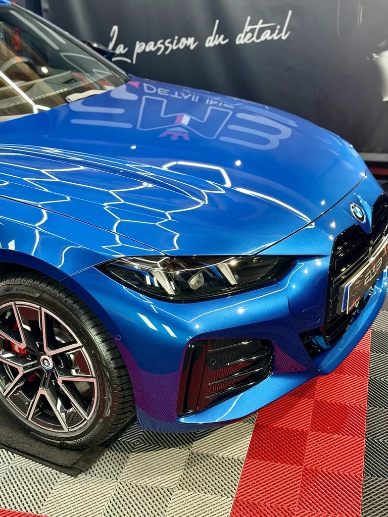 BMW i4 M60 – Protection céramique GYEON Infinite par EMB Detailing à Vaugneray (Lyon)