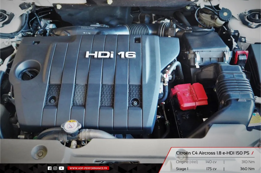 Reprogrammation moteur Nimes - Citroen C4 Aircross 1.8 e-HDI 150cv - ADP Performance