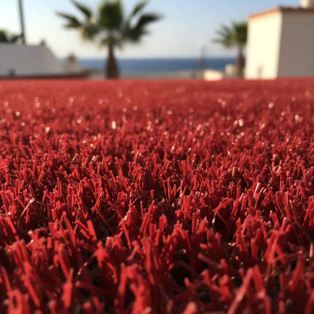 Gazon Synthétique Rouge, Pelouse Artificielle rouge à Saint-Tropez et vers Cannes