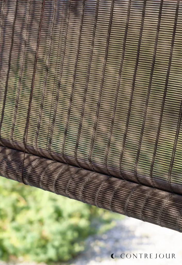 Store bois tissé rouleau