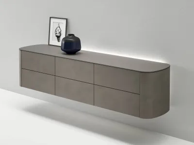 Modèle de buffet italien haut de gamme fixation murale avec éclairage led à Bandol dans le Var