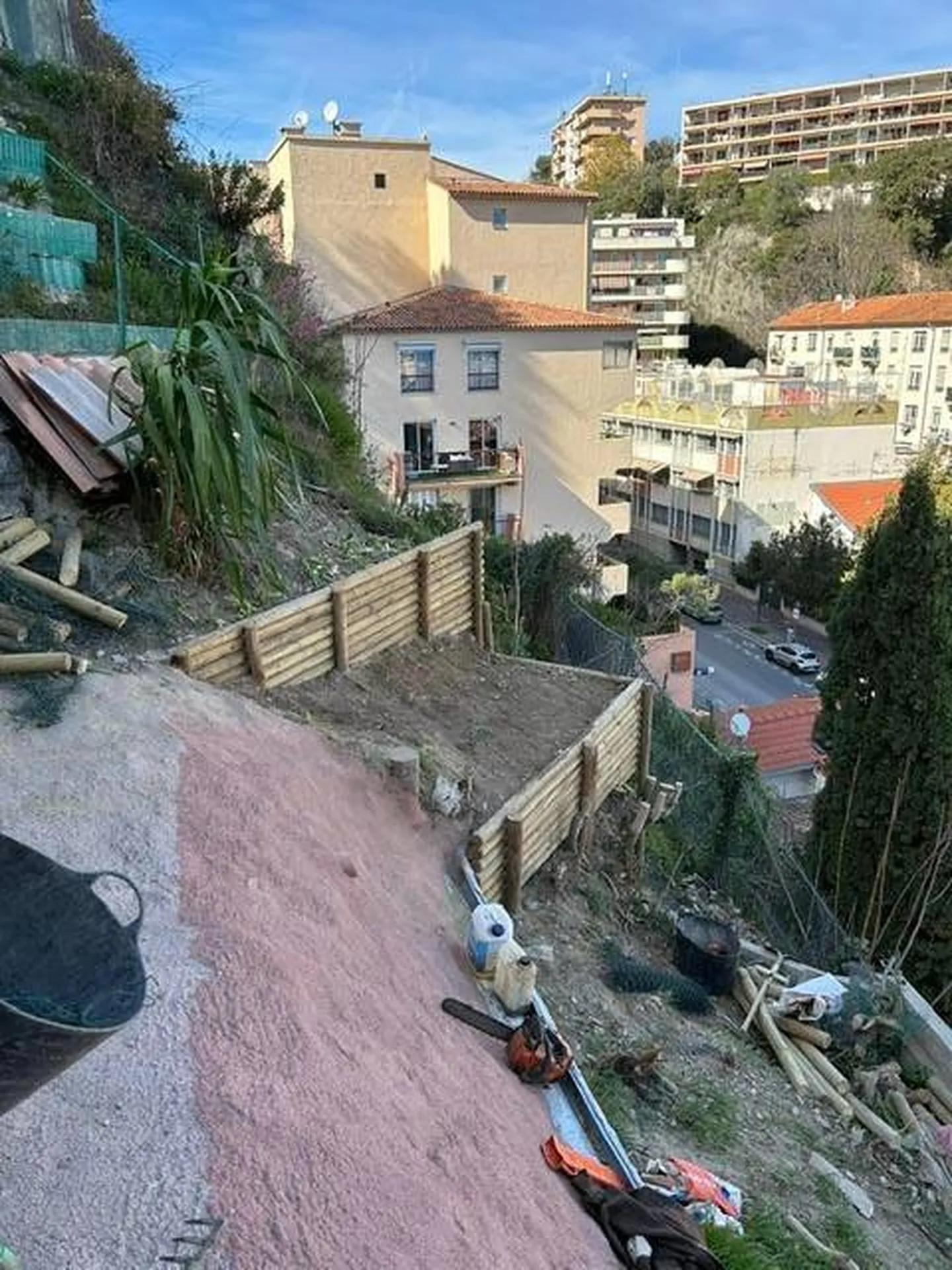 Stabilisation de talus après réalisation à Nice Nord