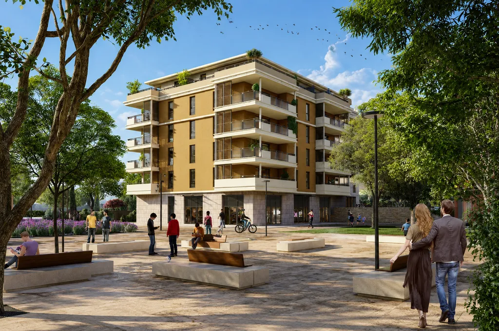Installation des réseaux de plomberie, VMC, eau chaude sanitaire et évacuation pour une résidence neuve de 36 logements collectifs à Aix-la-Duranne, Aix-en-Provence (13)